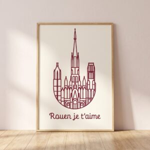 Affiche art cathédrale de Rouen