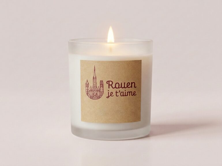 Bougie parfumée Seine Rouen je t'aime