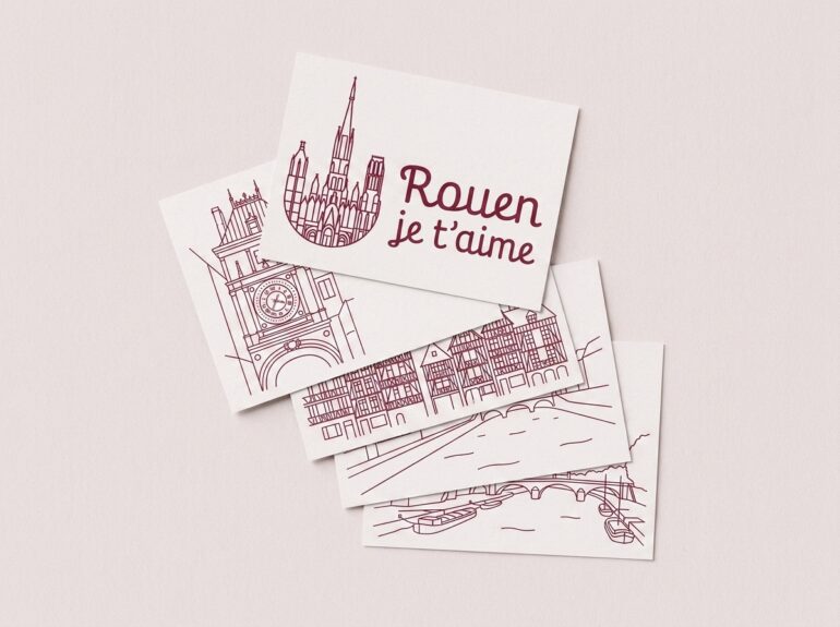 Cartes postales illustrées de Rouen