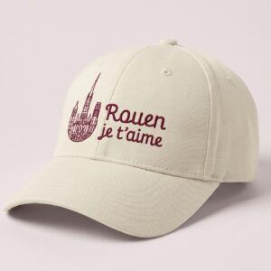 Casquette brodée Rouen je t'aime