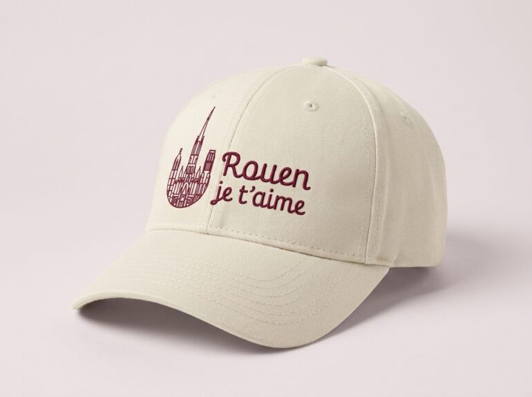 Casquette brodée Rouen je t'aime