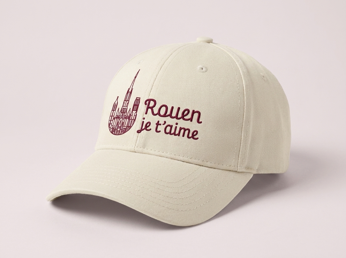 Casquette brodée Rouen je t'aime