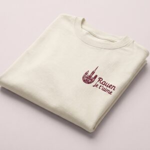 T-shirt brodé Rouen je t'aime